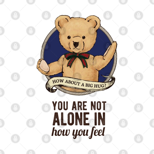 ADHD parenting quotes, big hug gift with bear drawing by MentalHealthAssistant