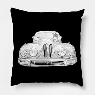 Bristol 403 1950s British classic car monochrome Pillow