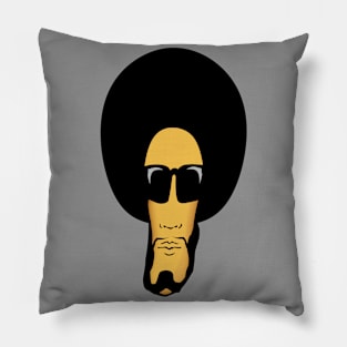 Funky Male with an Afro portrait Pillow