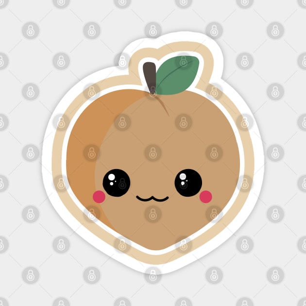 Kawaii Peach Magnet by Sasyall