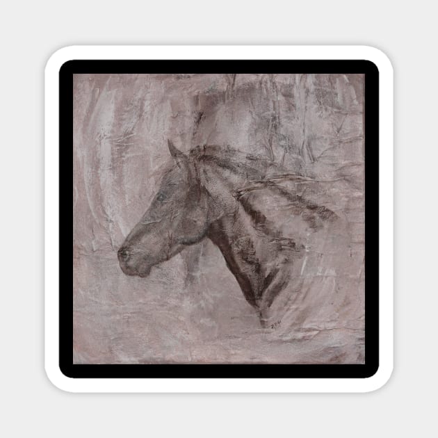 Morgan Horse Profile Magnet by Danielle Stilloe