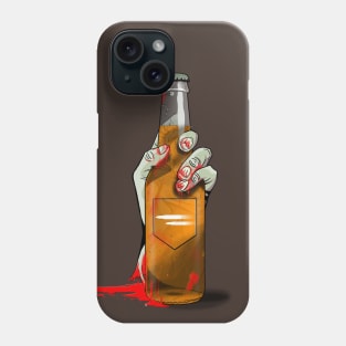 Zombie Hand Double Tap on Brown Phone Case