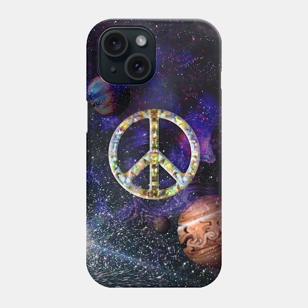 Universal Peace Phone Case by TrueArtworxGraphics