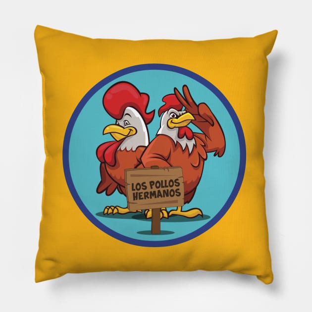 los pollos hermanos version 3 Pillow by BEBAS BERSUARA