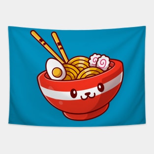 Cute Ramen Noodle Cartoon Tapestry