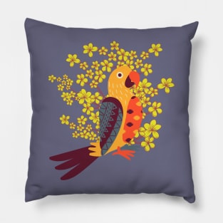 Beautiful Boho Parrot Pillow