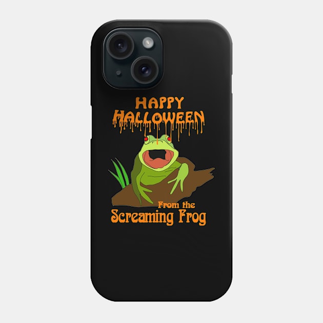 Happy Halloween from the Screaming Frog - Art Zoo Phone Case by DigillusionStudio