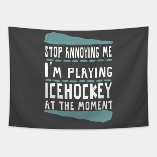 Ice Hockey Body Check Puck Gift Idea Friends Tapestry