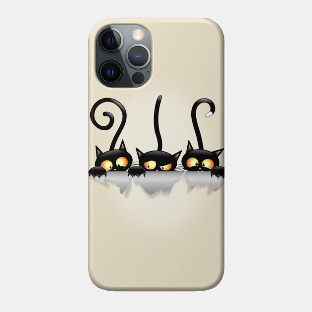 Cats Naughty and Playful Cartoon Characters - Funny Cats - Phone Case