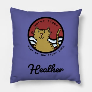 Heather Born Year of the Water Tiger 1962 Pillow