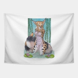 Serval Kitsune Tapestry