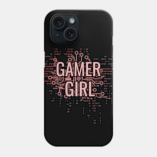 GAMER GIRL Pink cyber circuit Phone Case