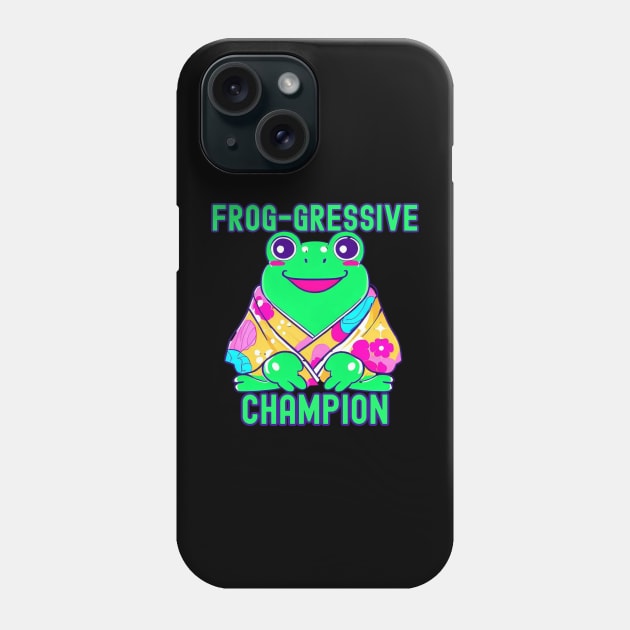 Frog-gressive champion Phone Case by Japanese Fever