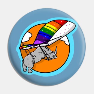 Rhinoceros hang gliding Pin