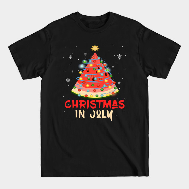 Discover Watermelon Christmas Tree Christmas In July Summer Vacation - Watermelon Christmas - T-Shirt