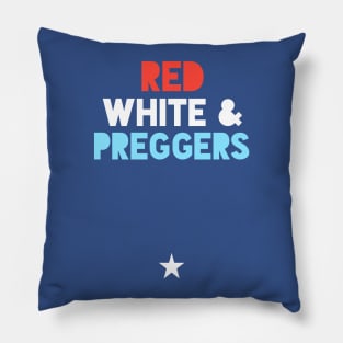 Red White & Preggers July 4th Pillow