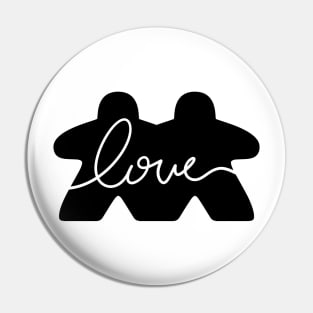 Meeple Love Board Games Pin