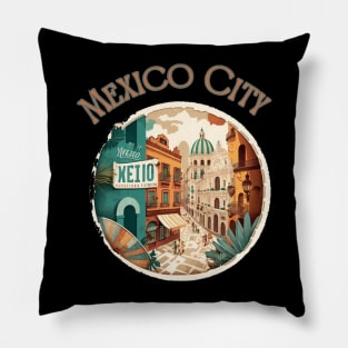 Mexico City Travel Streetscape Mexico - Travelling Pillow