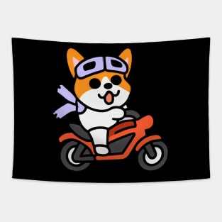 Biker Corgi Dog Lover Welsh Tapestry