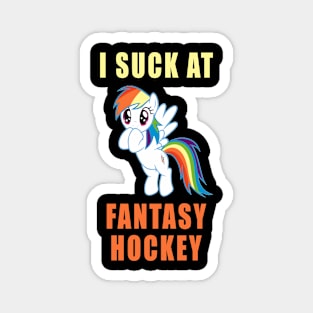 Funny last place Fantasy Hockey  I Suck At Fantasy Hockey Magnet