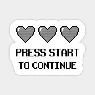 8 Bit Gaming Pixel 1 Heart Retro Vintage Oldschool Magnet