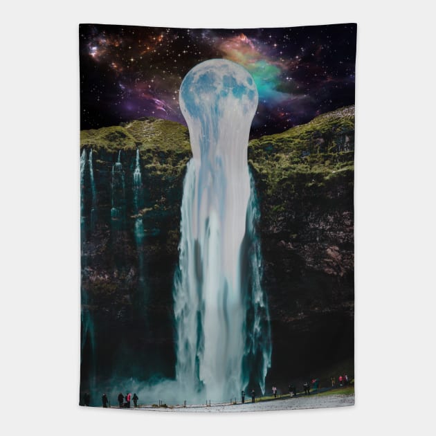 Moon Fall Tapestry by Cajuca