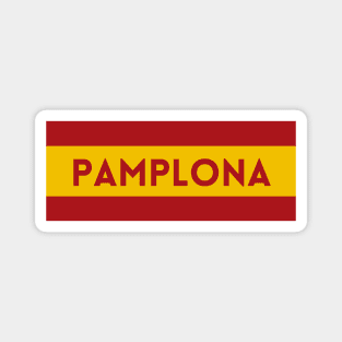 Pamplona City in Spain Flag Magnet