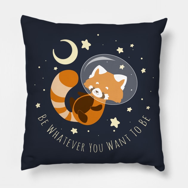 Red Panda Dreams Pillow by ChocolateRaisinFury