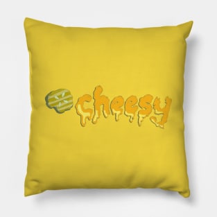 Cheesy Melted Cheese Typography Shirt Design with bonus Pickle Pillow