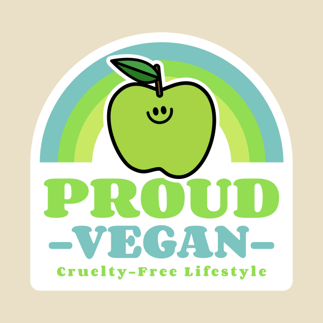 Proud Vegan Cruelty Free Lifestyle vegetarian by Tip Top Tee's