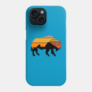 sunset buffalo Phone Case