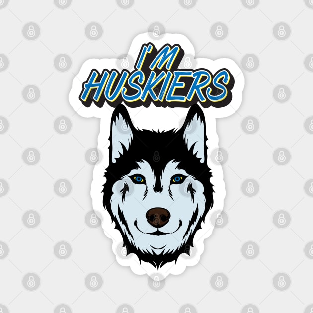 Siberian Huski Lovers Maniac Huskiers Magnet by MimimaStore