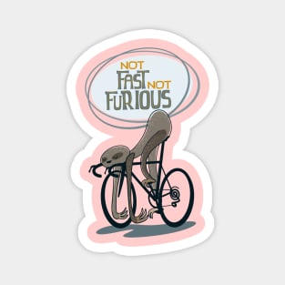 Funny cycling sloth Magnet