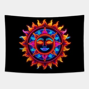 Neon Sun Tapestry