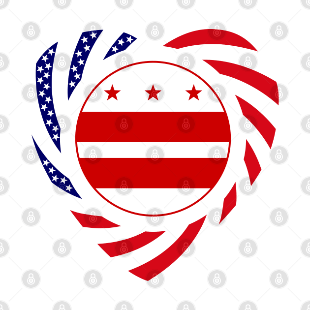 DC Murican Patriot Flag Series (Heart) by Village Values