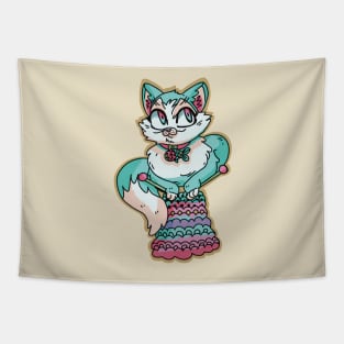 Knitting Cat Tapestry