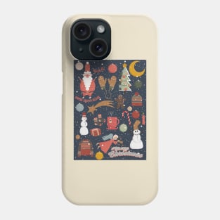 Cute Christmas Postcards - Cute Christmas Illustration - christmas cookies illustration Phone Case