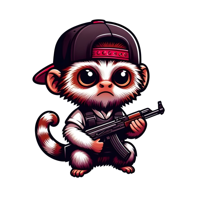 Tactical Marmoset Monkey by Rawlifegraphic