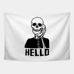 Skull HELLO Tapestry