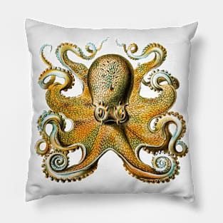 Golden brown octopus Pillow