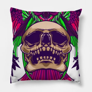 Owl and Skull Pillow