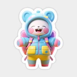 AKBLM - 『フリー・ハグ』FREE HUGS KUMA | LOVELY KAWAII 3D ANIME CONVENTION FASHION Magnet