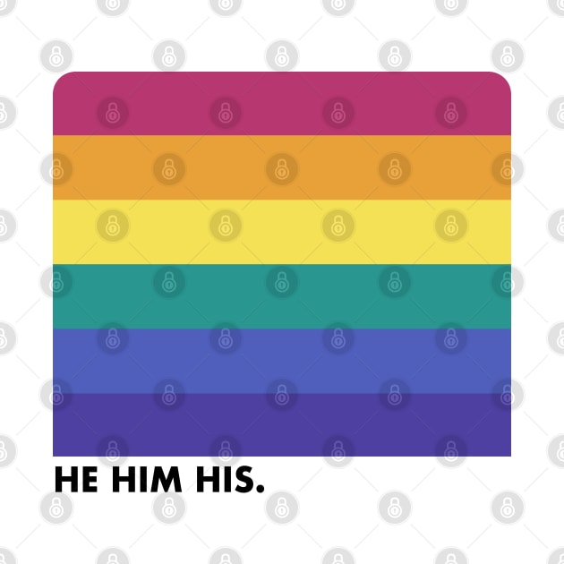 He / Him Pronouns --- Retro Style Design by DankFutura