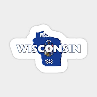 Wisconsin Colored State Magnet