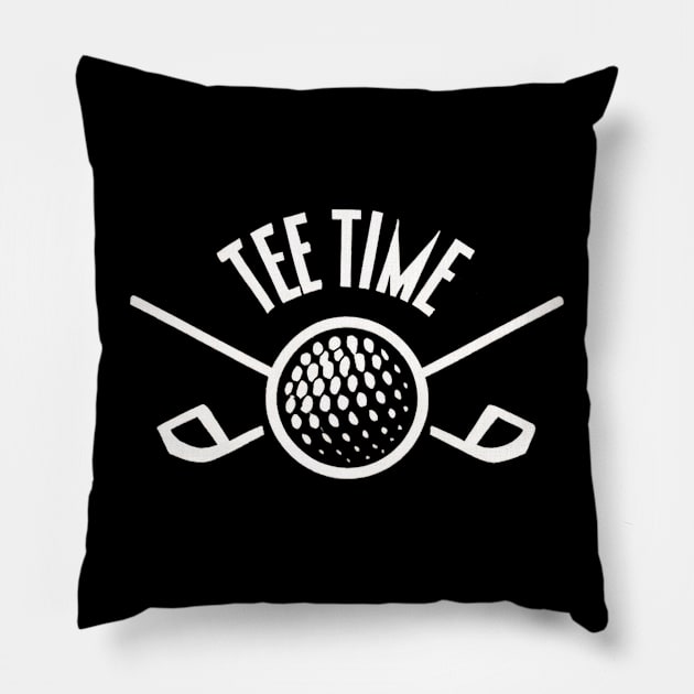 Golfers Tee Time Pillow by CBV