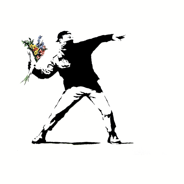 Flower Thrower Graffiti by RMSphoto