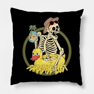 enjoying skull Pillow