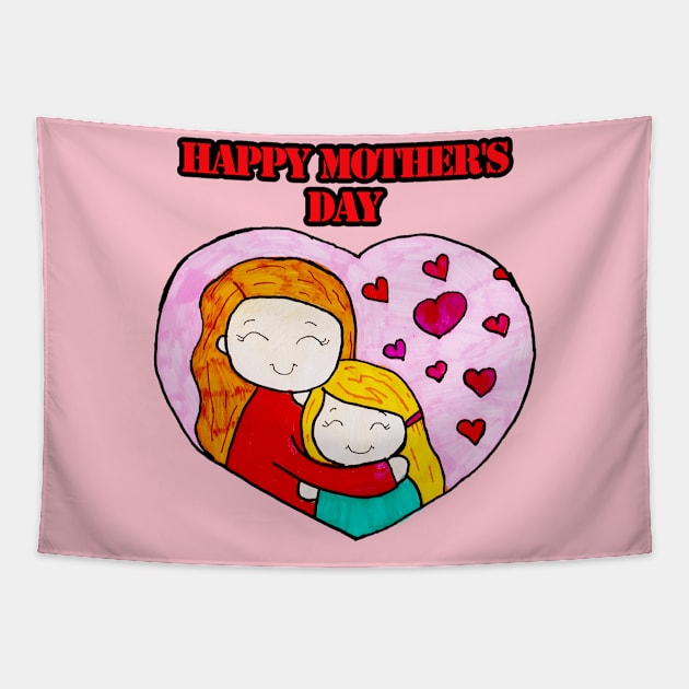 Happy Mother's Day Tapestry by BABA KING EVENTS MANAGEMENT