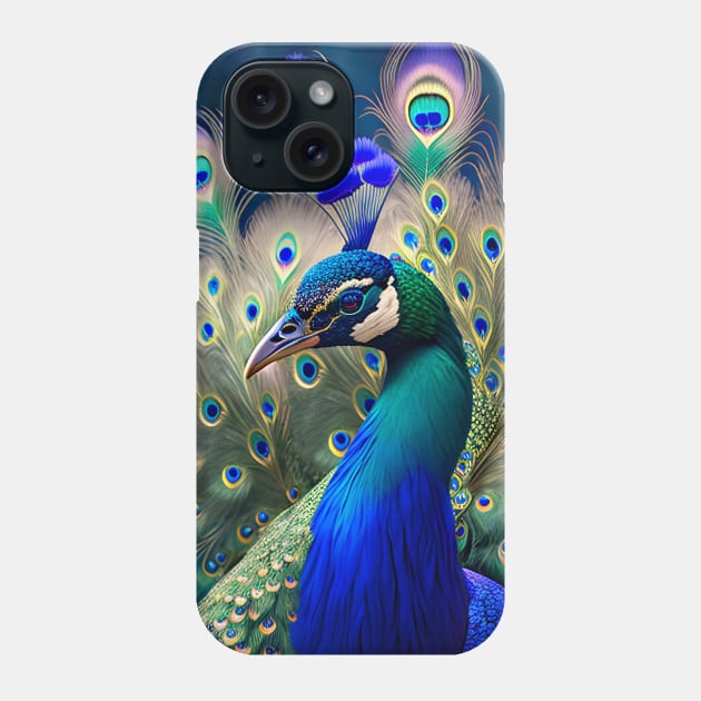 Gorgeous peacock with teal and gold plumage Phone Case by MarionsArt