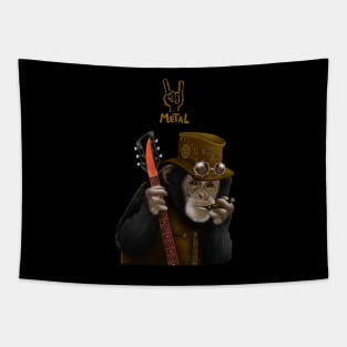 Rocker guitarist hippie ape Tapestry